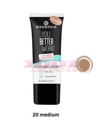 ESSENCE YOU BETTER WORK GYM PROOF TINTED DAY CREAM CREMA COLORATA MEDIUM 20