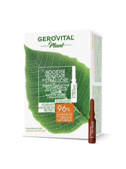 GEROVITAL PLANT BOOSTER VITALITATE SI STRALUCIRE MICROBIOM PROTECT FIOLE PENTRU TEN