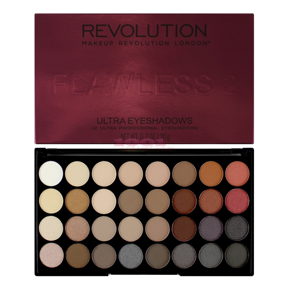 MAKEUP REVOLUTION LONDON ULTRA EYESHADOWS 32 CULORI FLAWLESS 2 PALETTE