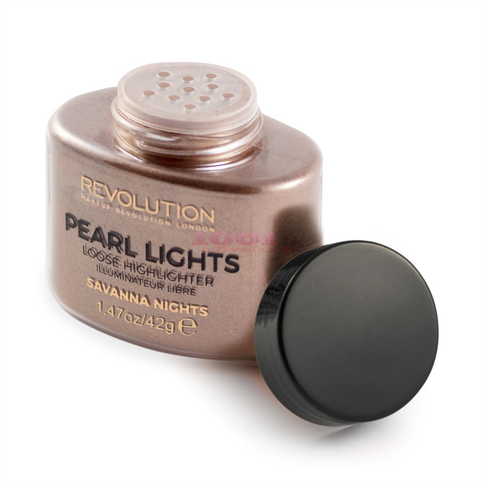 MAKEUP REVOLUTION PEARL LIGHTS LOOSE HIGHLIGTER SAVANNA NIGHTS ILUMINATOR PUDRA - 2 | YEO