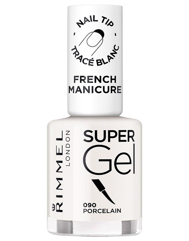 RIMMEL LONDON SUPER GEL FRENCH MANICURE LAC DE UNGHII PORCELAIN 090