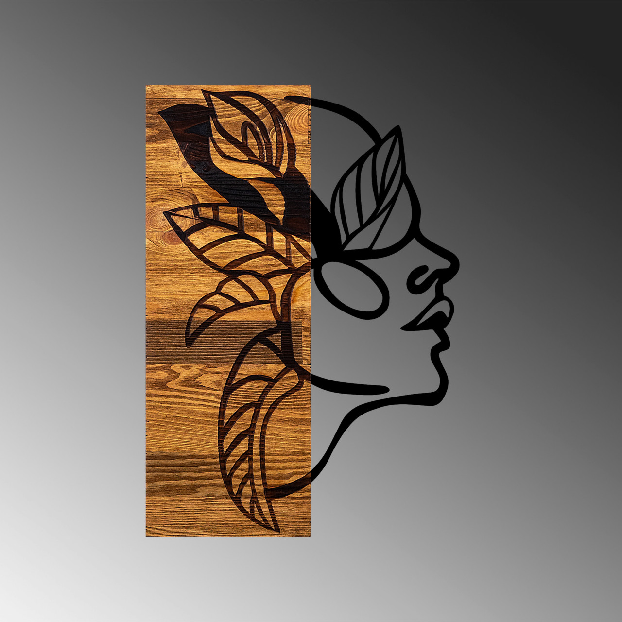 Poze Accesoriu decorativ de perete din lemn Dingin