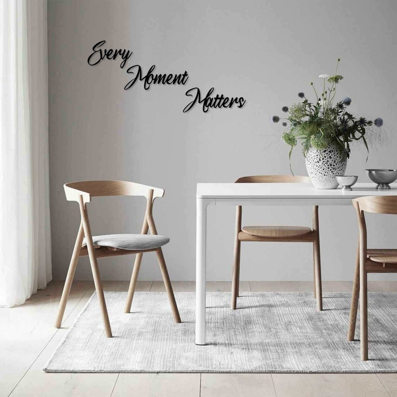 Poze Accesoriu decorativ de perete din lemn Every moment matters