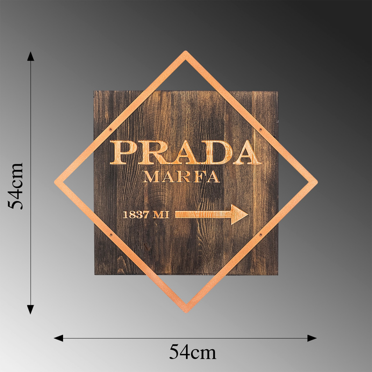 Poze Accesoriu decorativ de perete din lemn Fashion - Copper