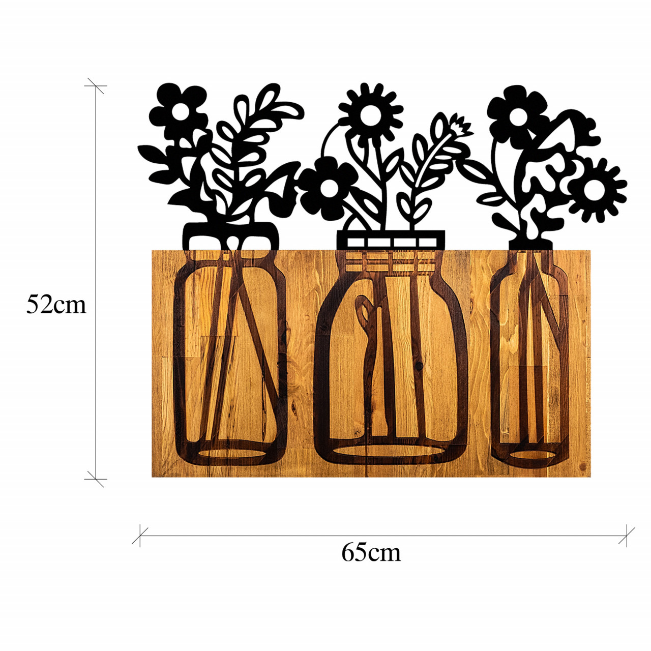 Poze Accesoriu decorativ de perete din lemn Flower 5