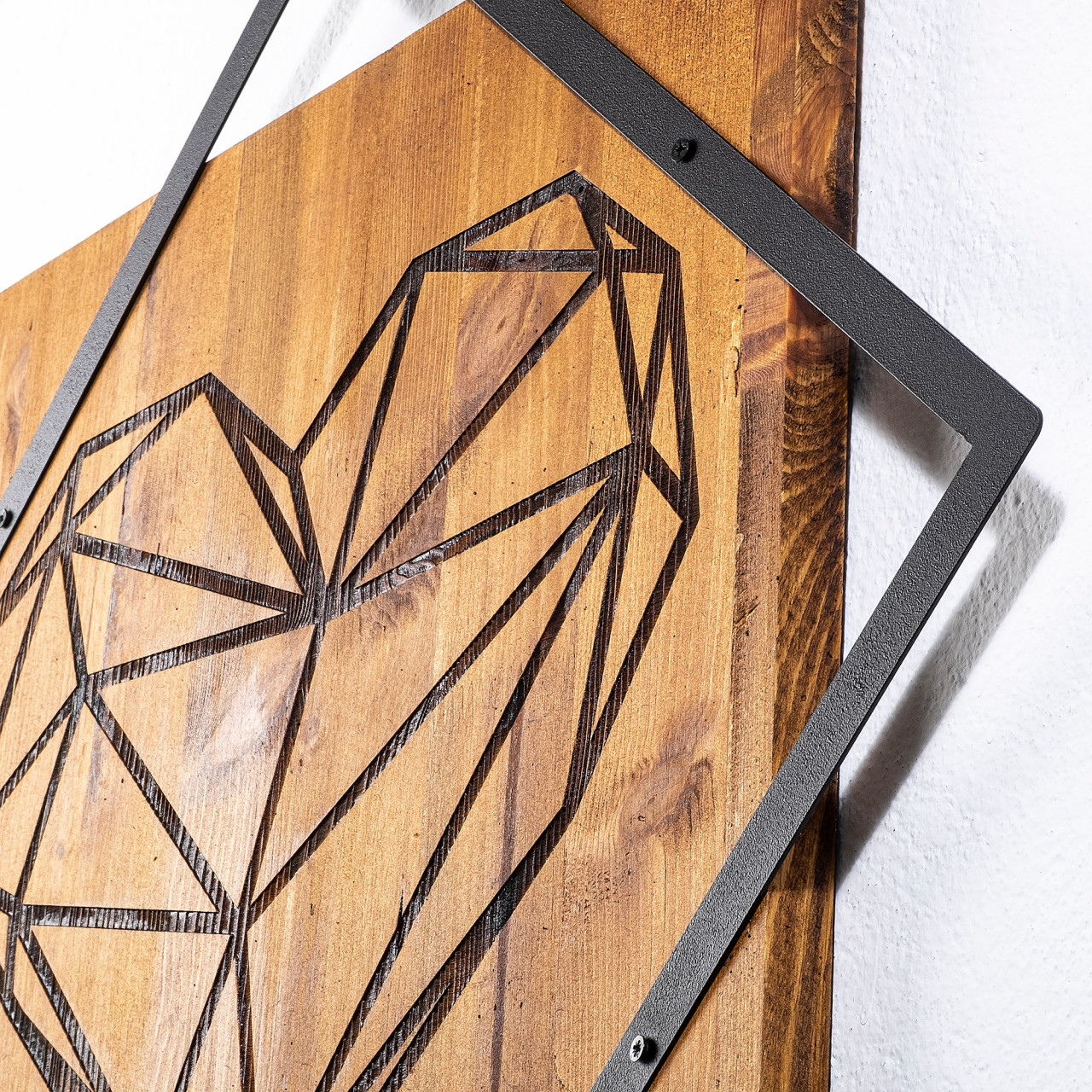 Poze Accesoriu decorativ de perete din lemn Heart 2