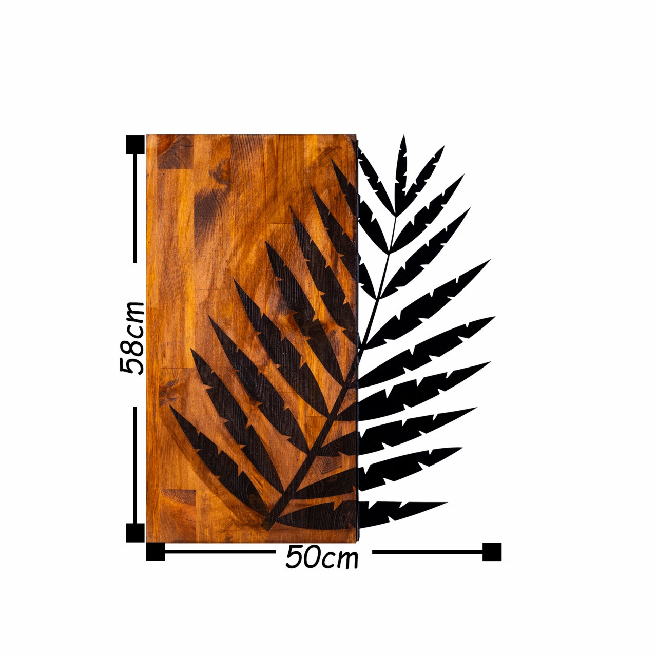 Poze Accesoriu decorativ de perete din lemn Leaf 3