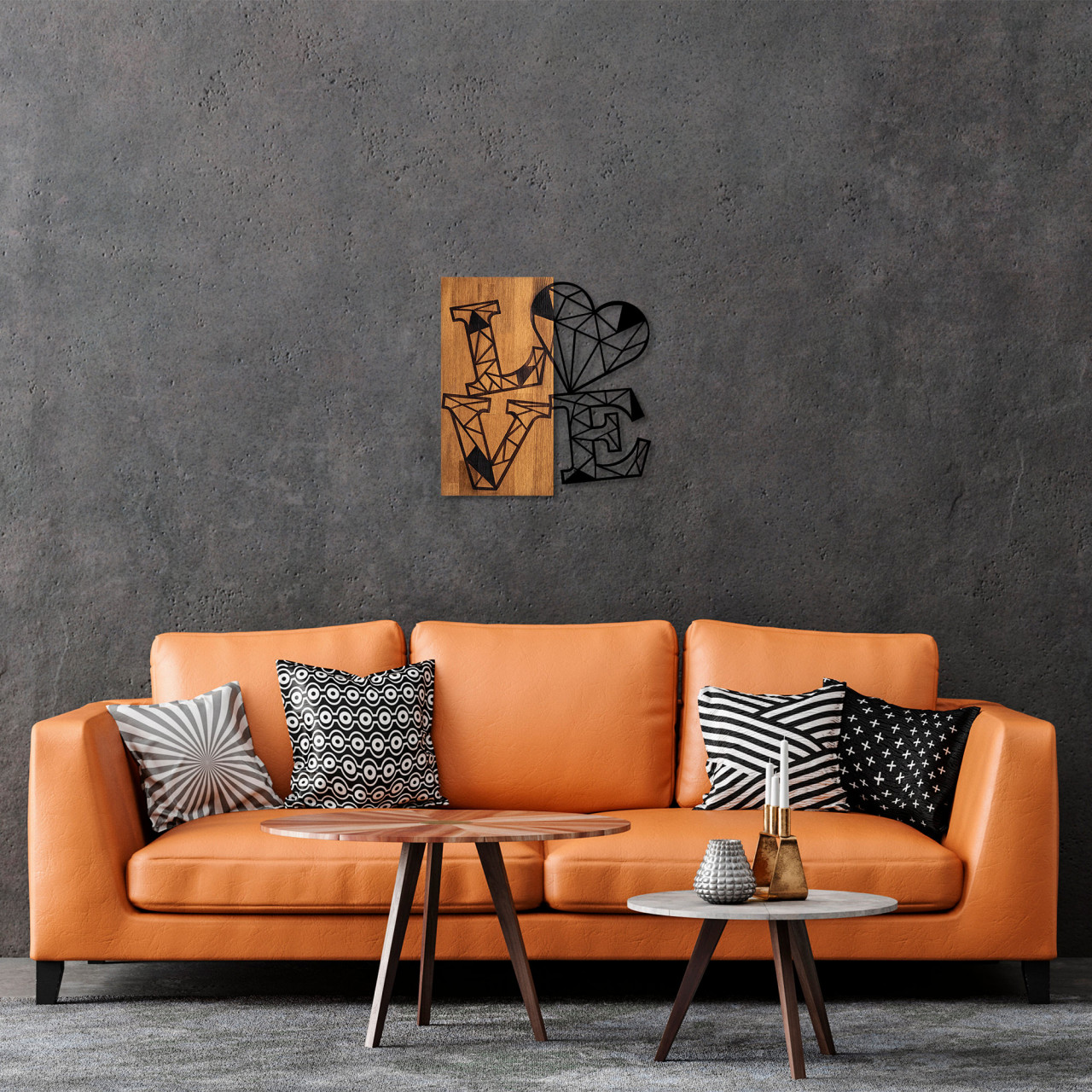 Poze Accesoriu decorativ de perete din lemn Love 1