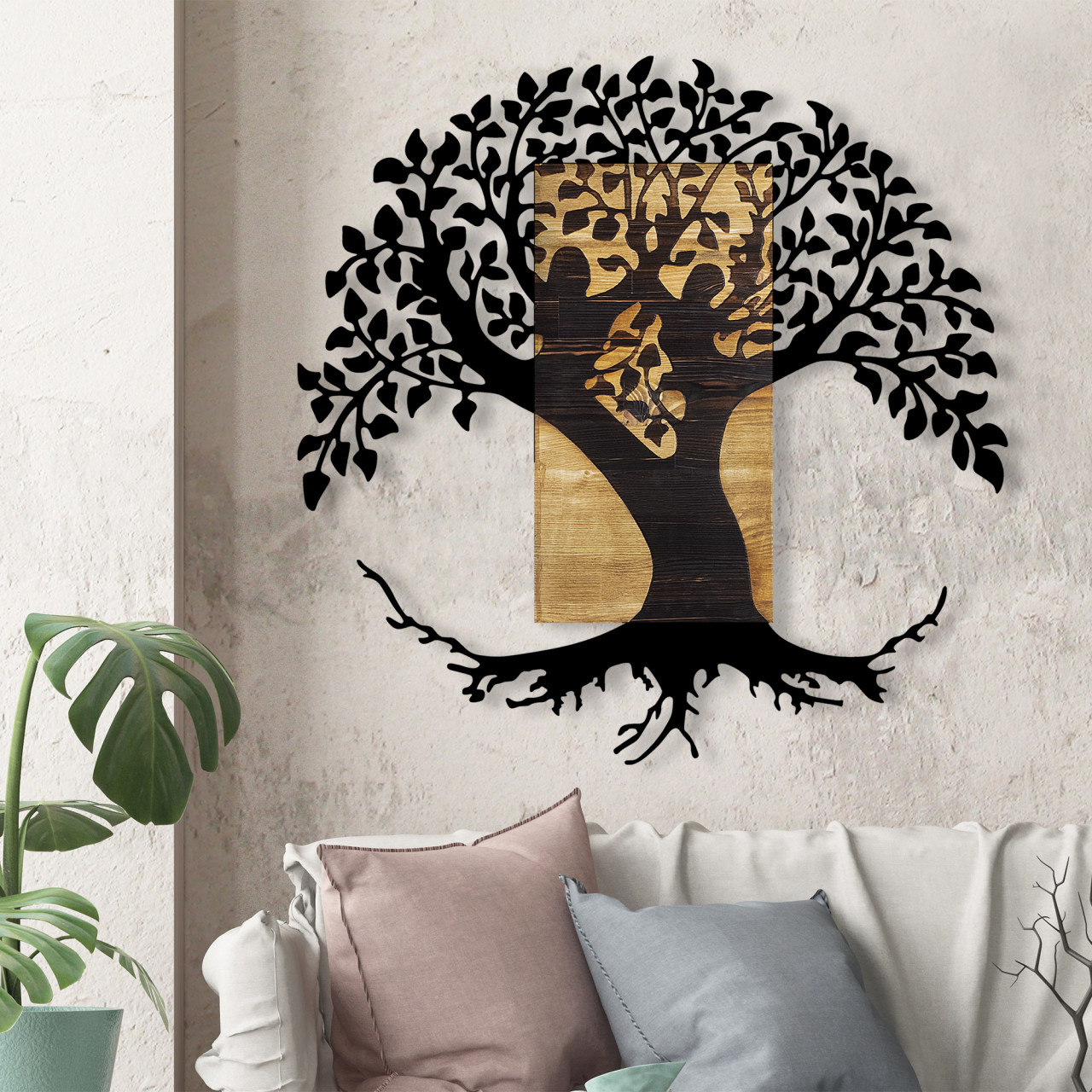 Poze Accesoriu decorativ de perete din lemn Monument Tree