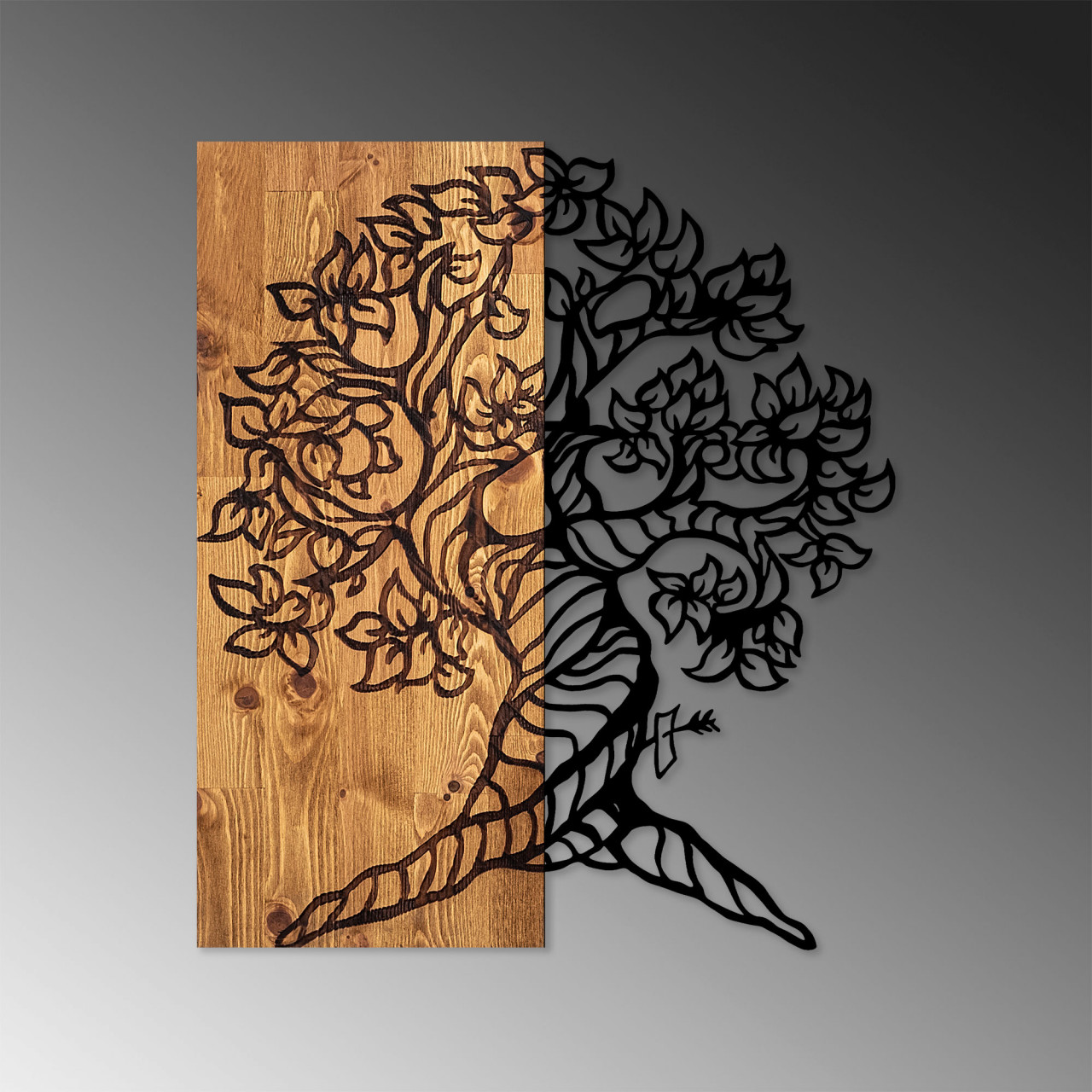 Poze Accesoriu decorativ de perete din lemn Monumental Tree 1