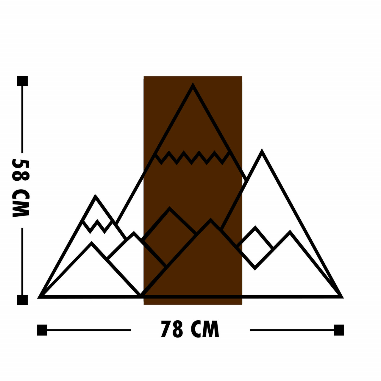 Poze Accesoriu decorativ de perete din lemn Mountain