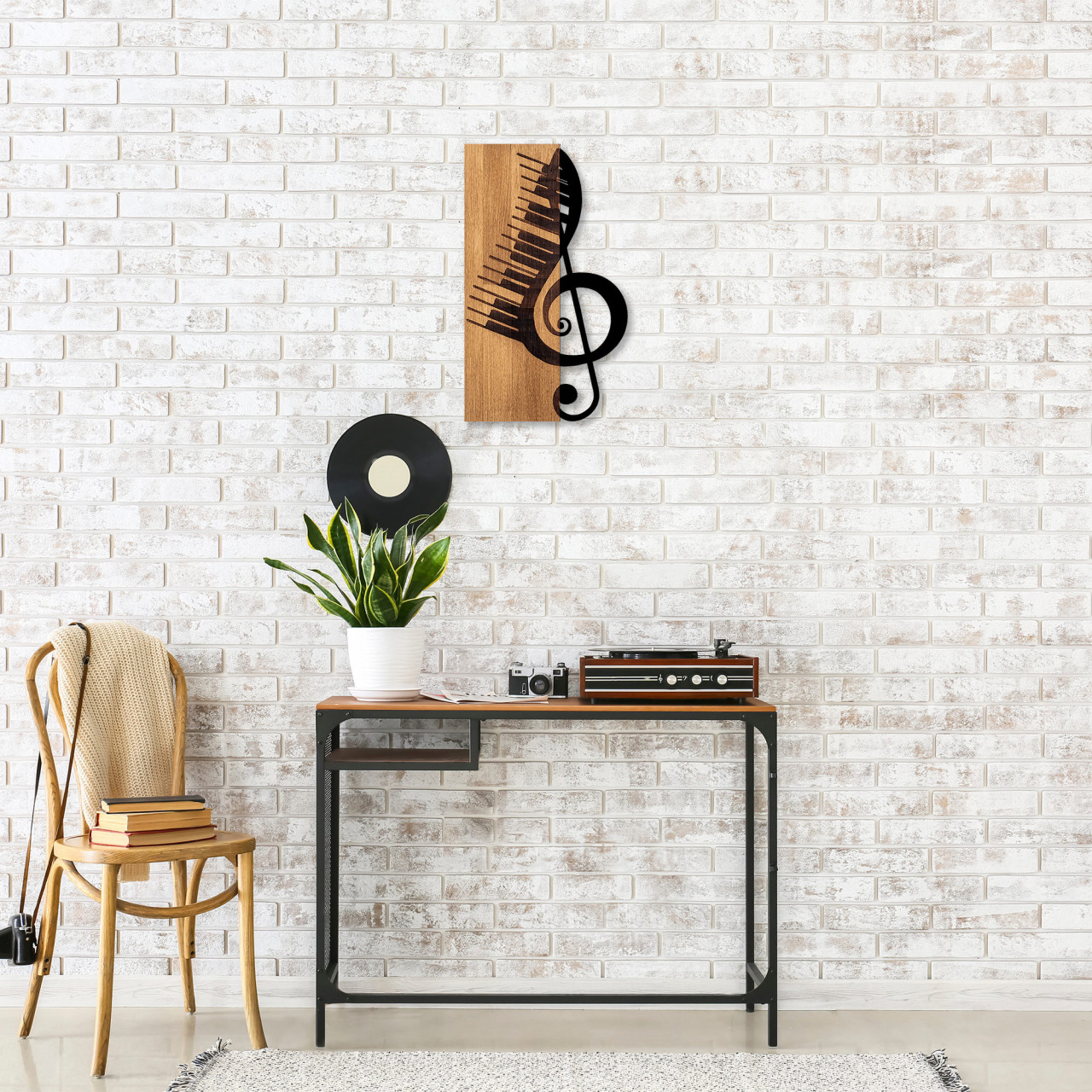 Poze Accesoriu decorativ de perete din lemn Musical 1