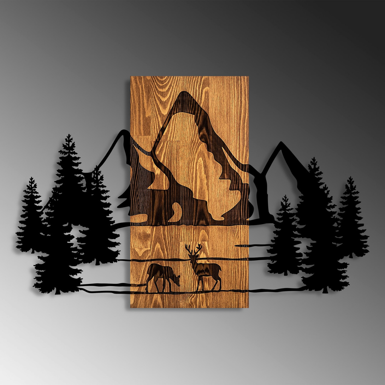 Poze Accesoriu decorativ de perete din lemn Natural habitat