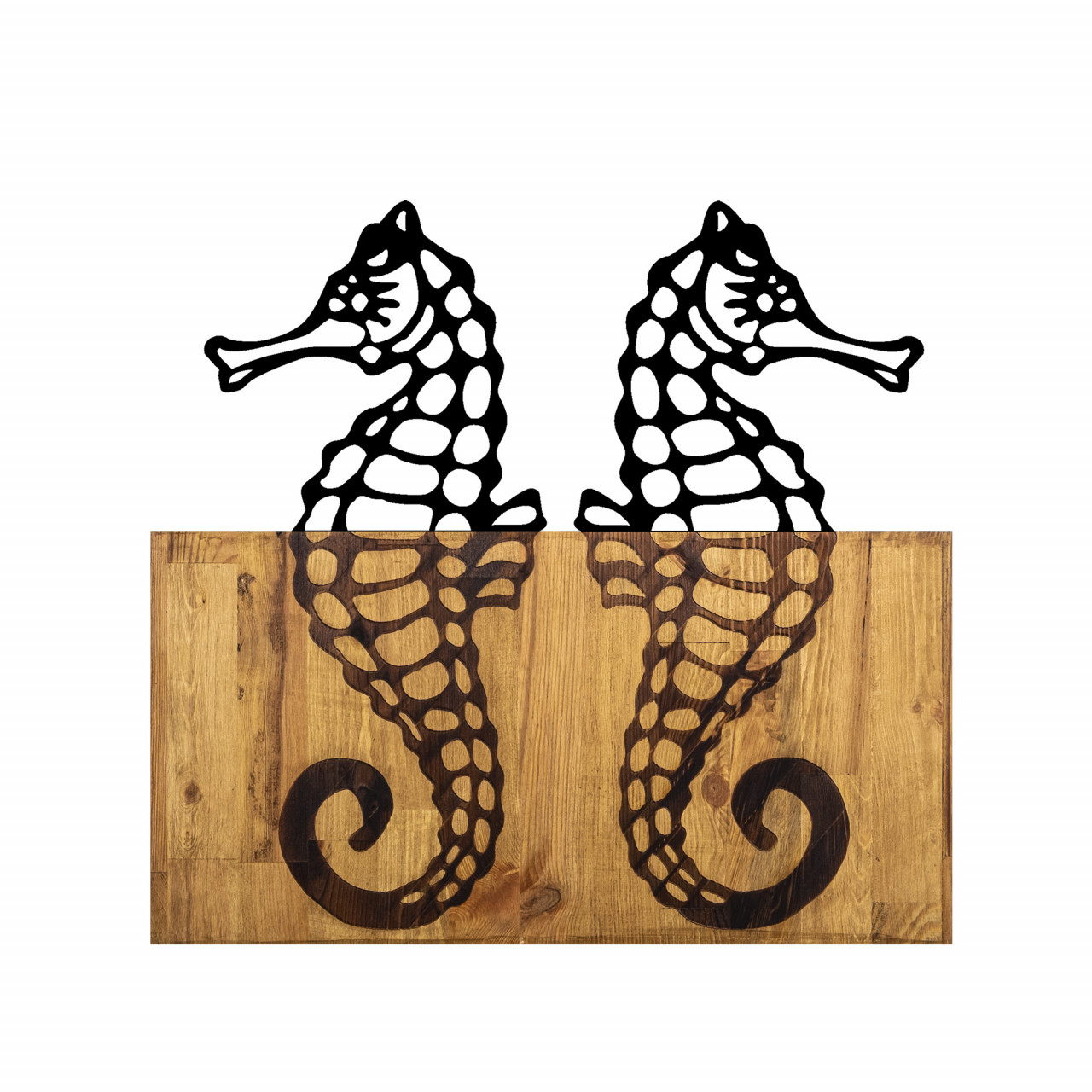 Poze Accesoriu decorativ de perete din lemn Seahorse