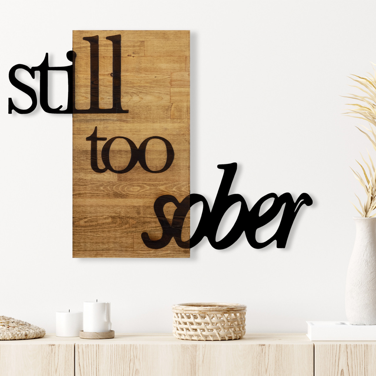 Poze Accesoriu decorativ de perete din lemn Still too sober
