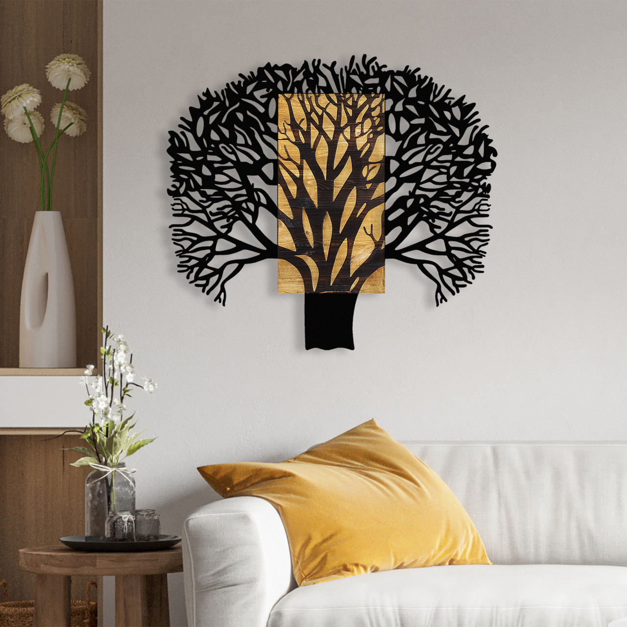 Poze Accesoriu decorativ de perete din lemn Tree 1