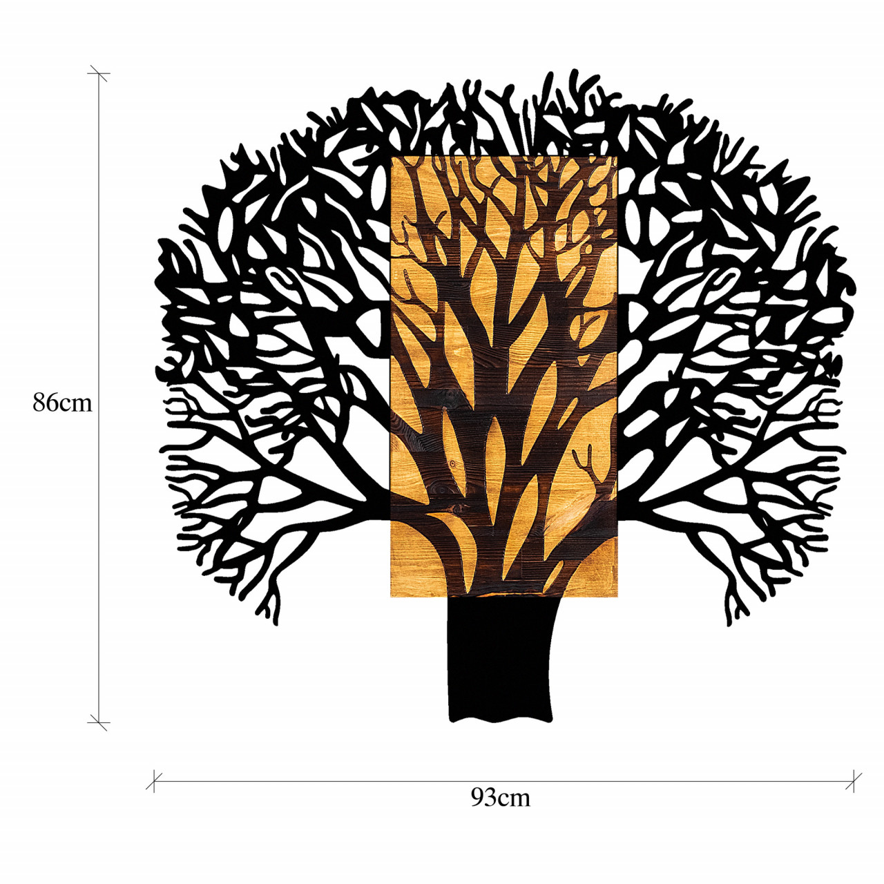 Poze Accesoriu decorativ de perete din lemn Tree 1