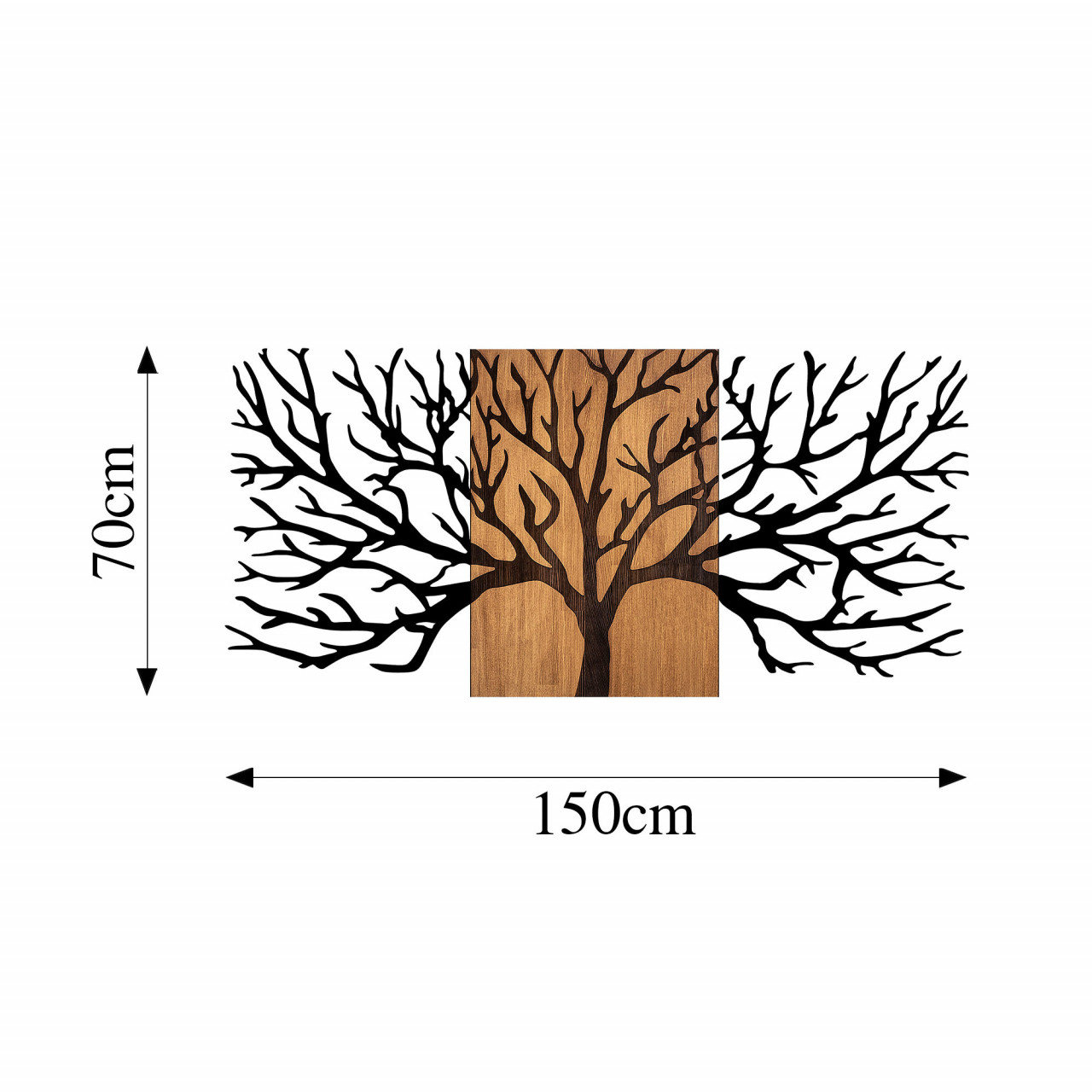Poze Accesoriu decorativ de perete din lemn Tree - 327