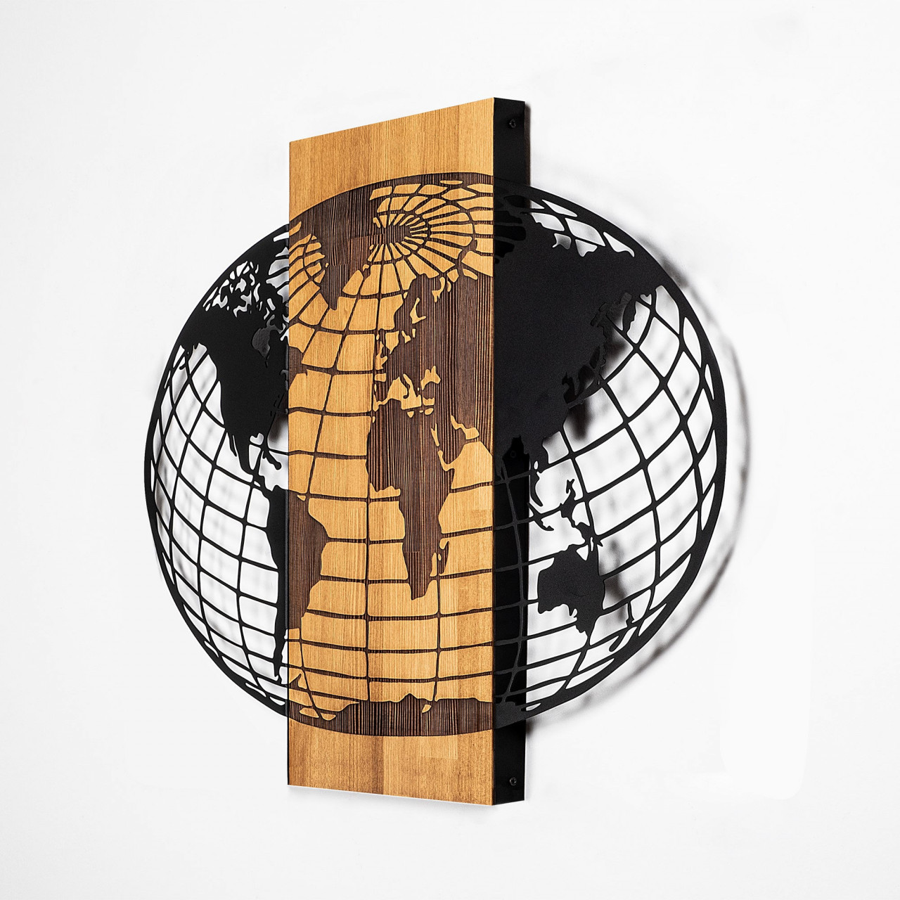 Poze Accesoriu decorativ de perete din lemn Wold map - 332