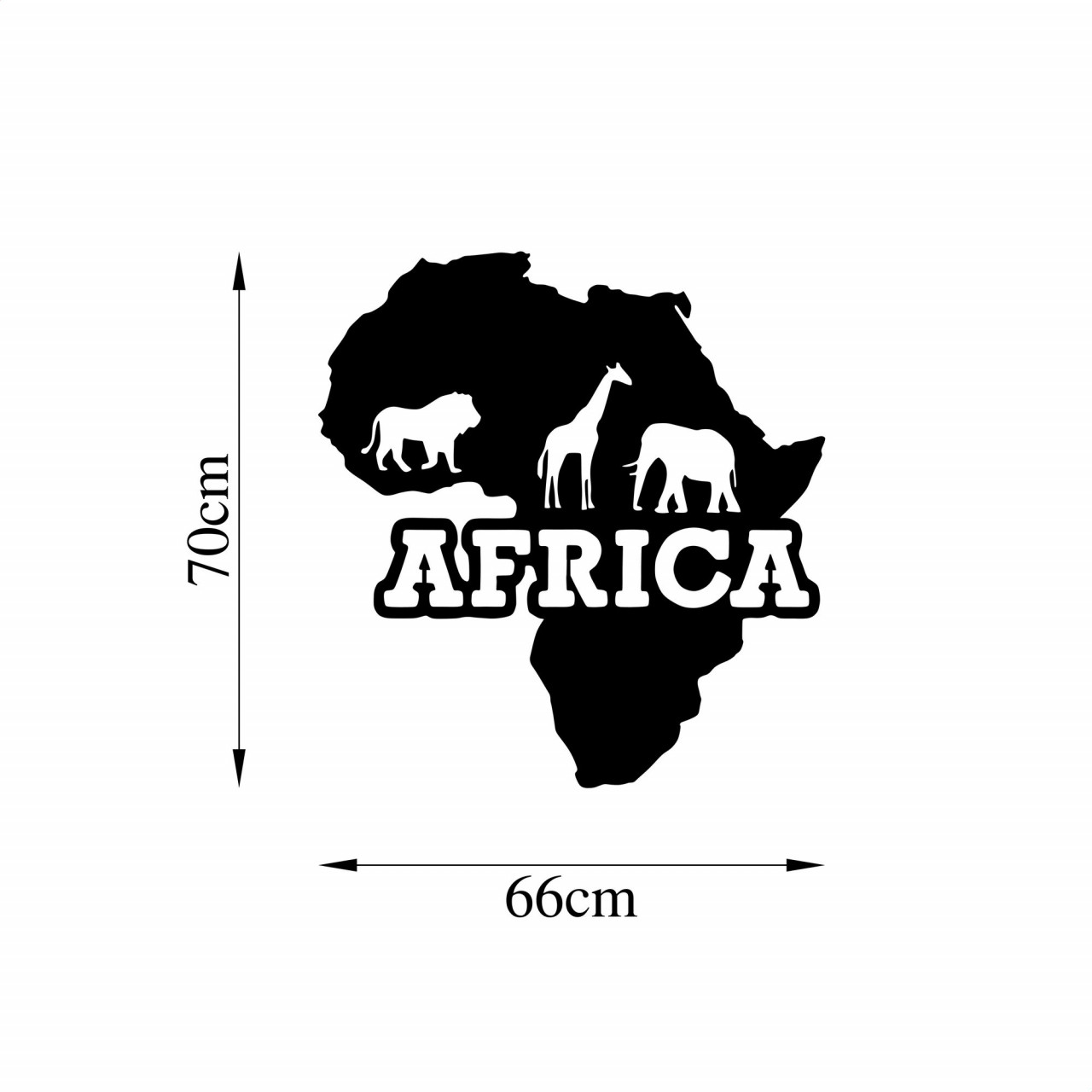 Poze Accesoriu decorativ de perete metalic Africa - 503