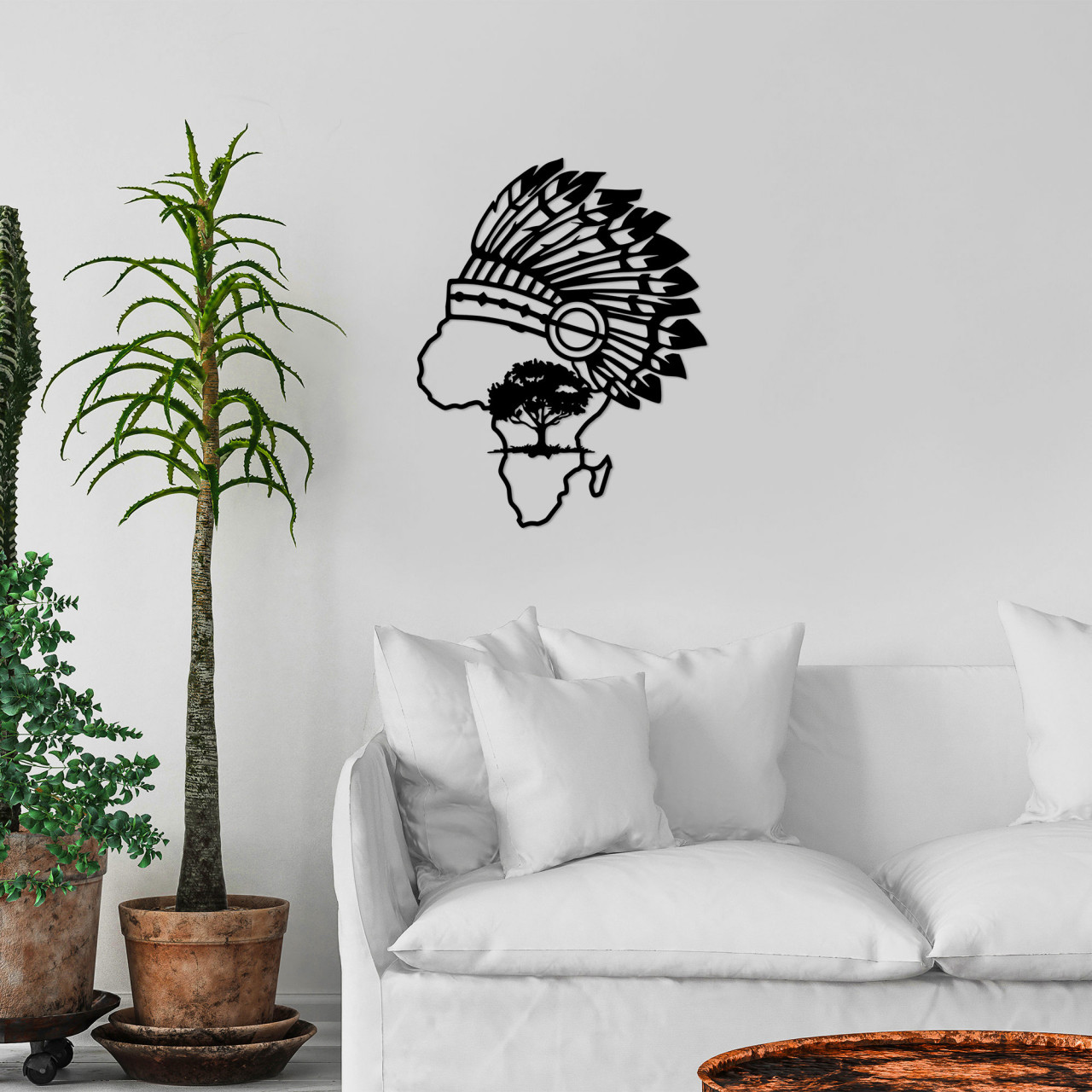 Poze Accesoriu decorativ de perete metalic African - 472