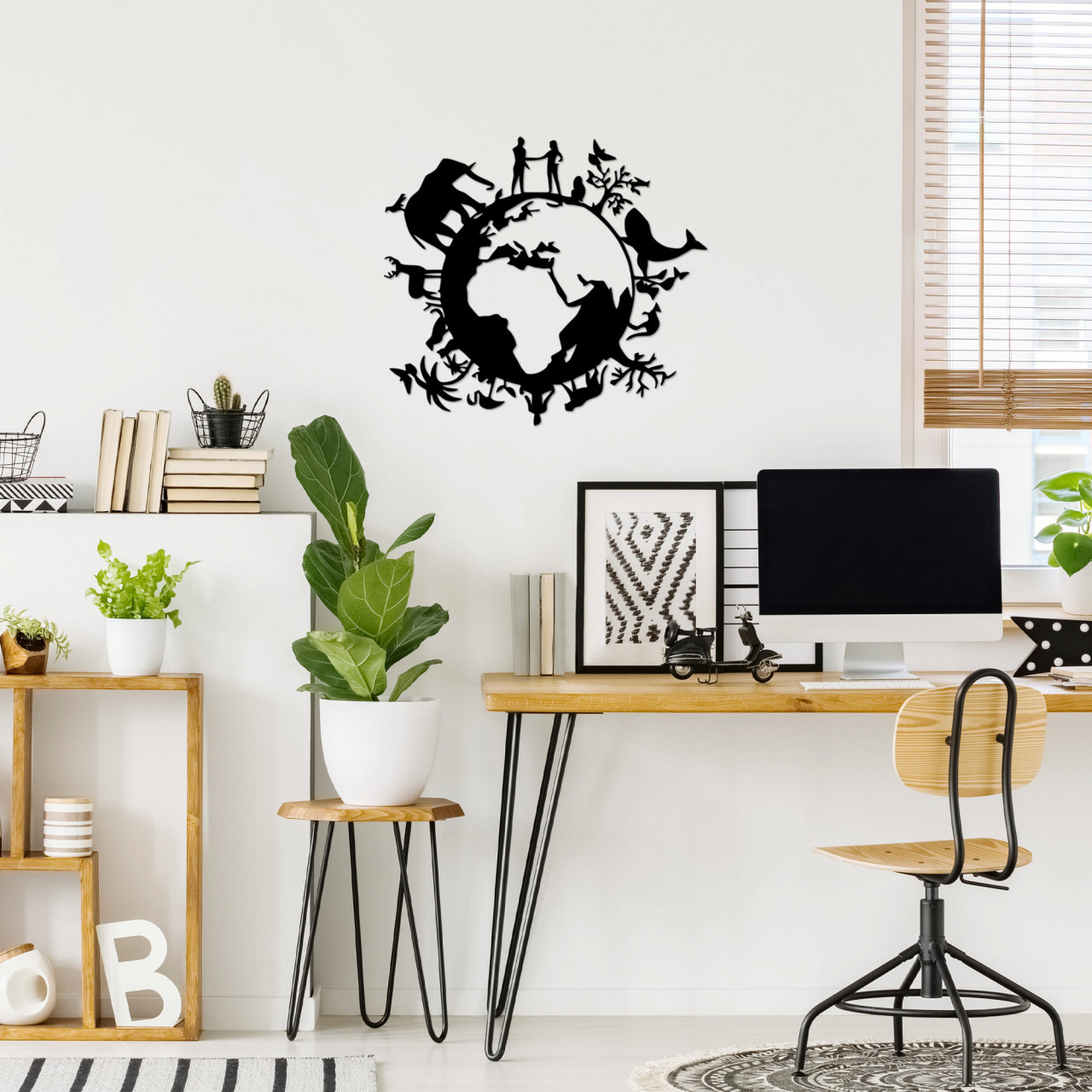 Poze Accesoriu decorativ de perete metalic Animal World - 506