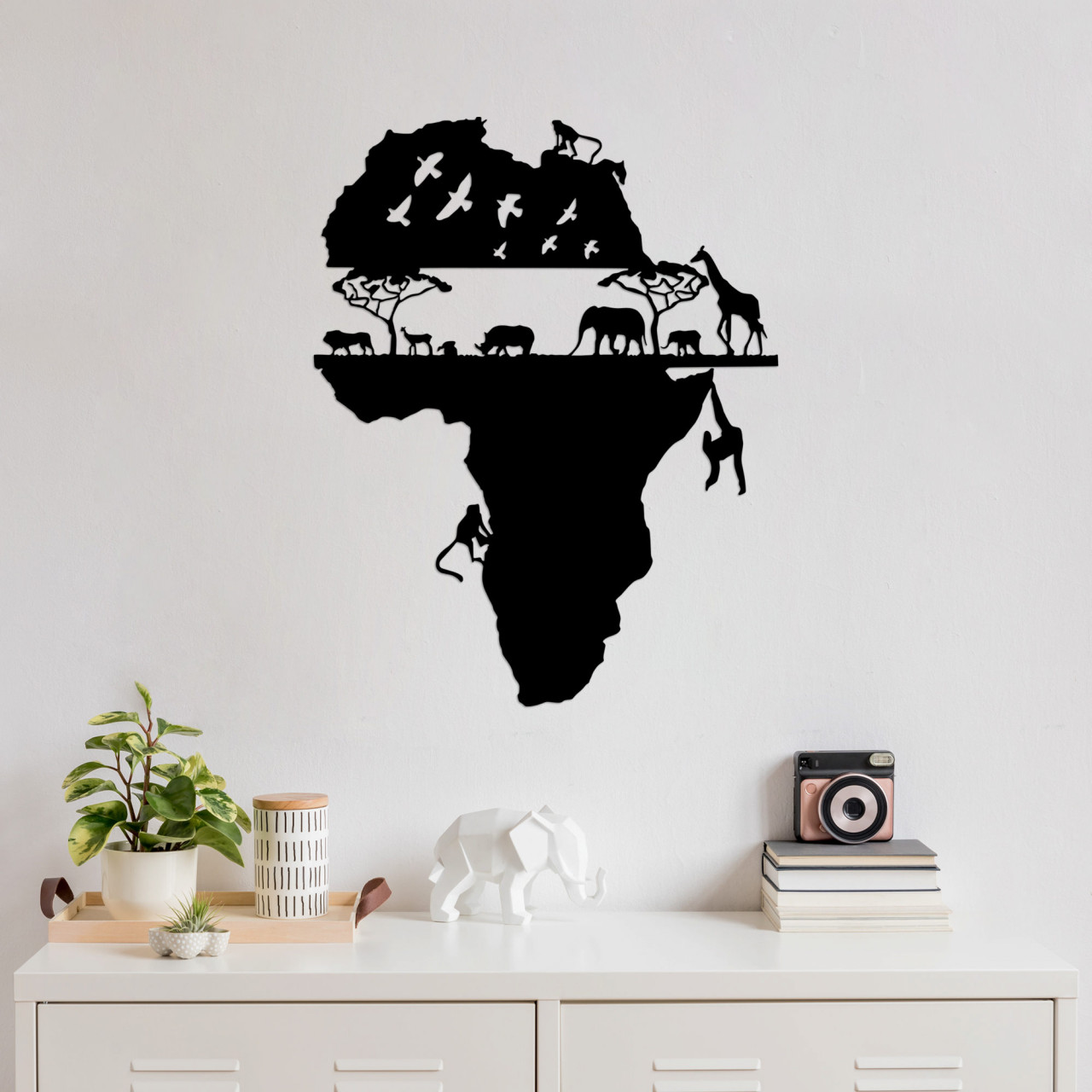 Poze Accesoriu decorativ de perete metalic Animal world of Africa - 529