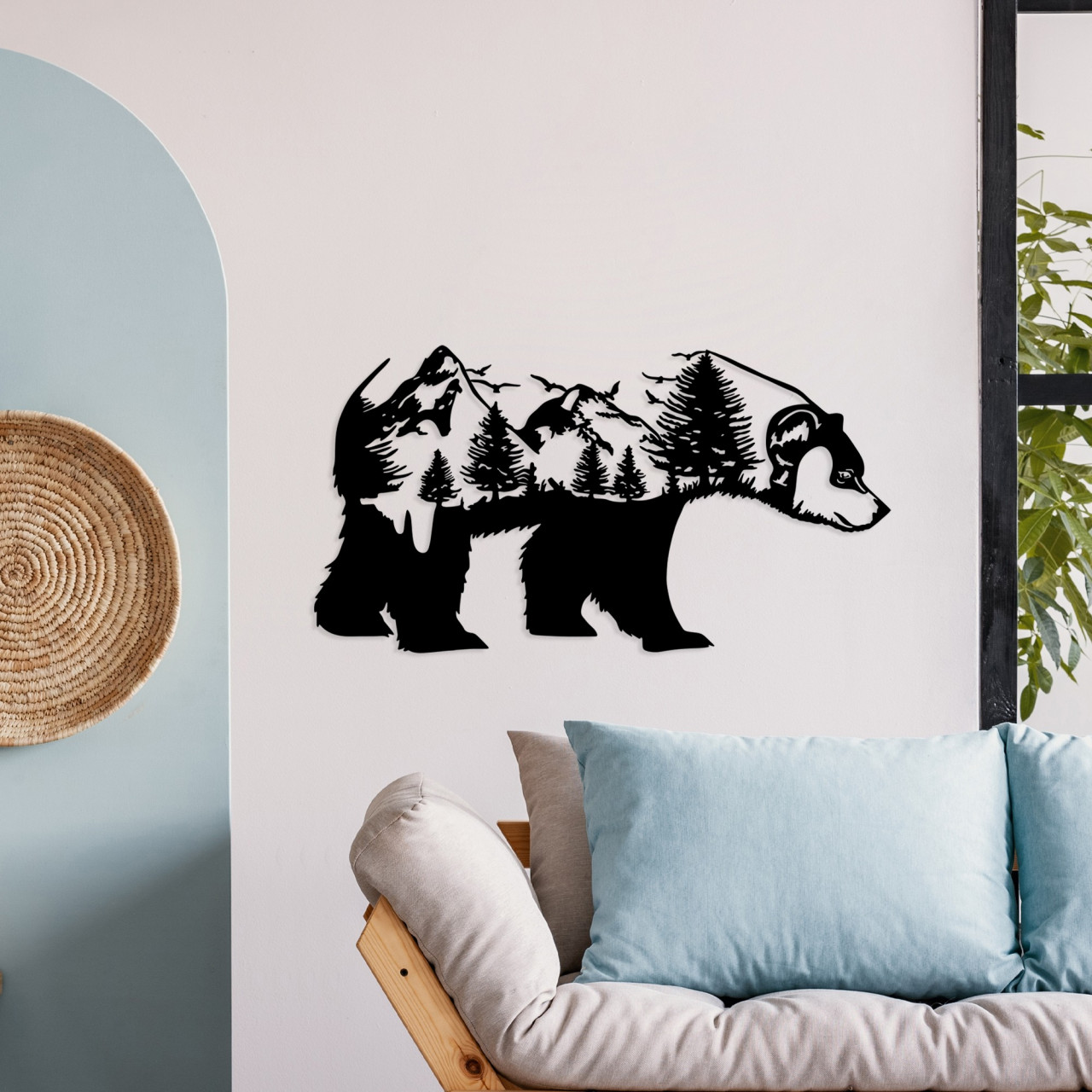 Poze Accesoriu decorativ de perete metalic Bear of the forest