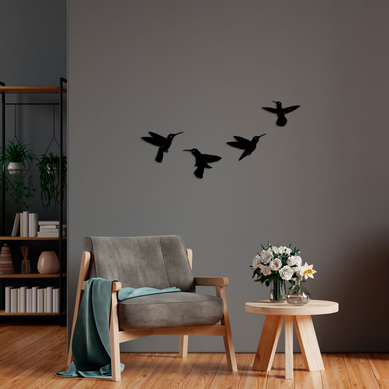 Poze Accesoriu decorativ de perete metalic Birds - 292
