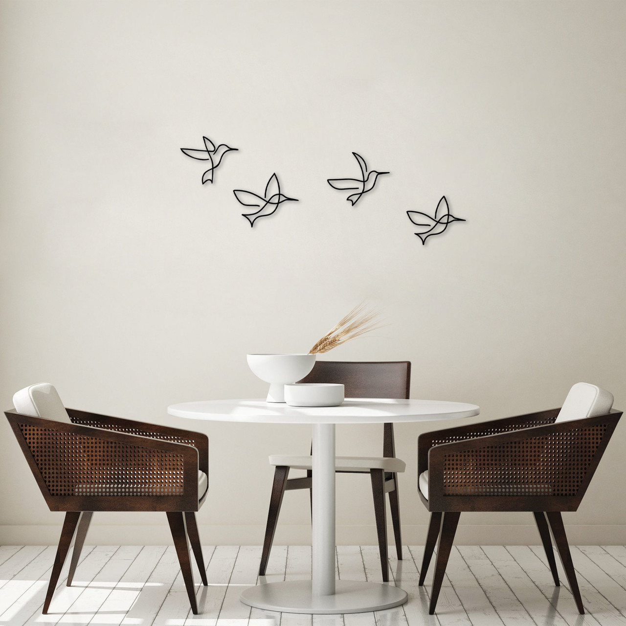 Poze Accesoriu decorativ de perete metalic Birds - 304