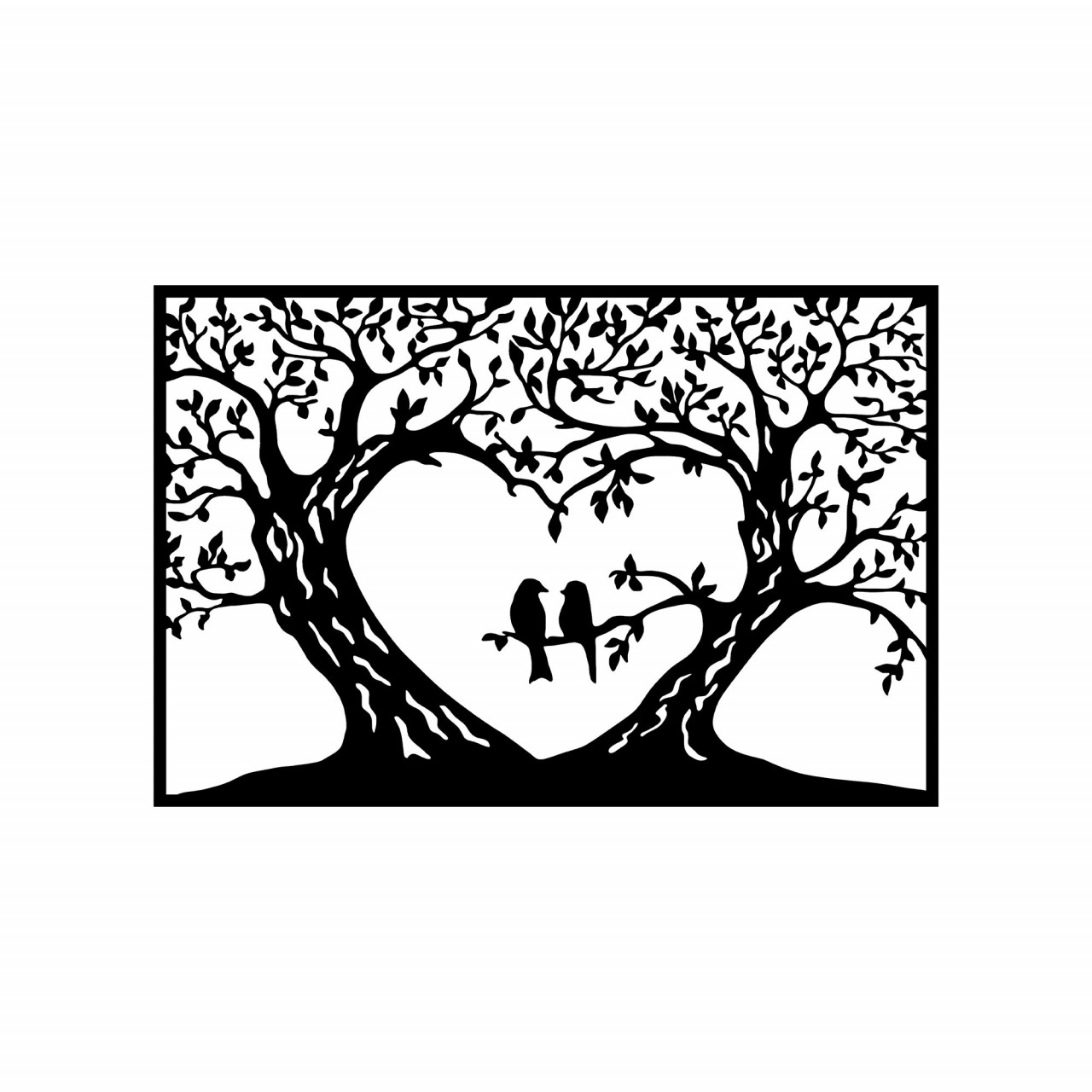 Poze Accesoriu decorativ de perete metalic Birds Love - 278 L