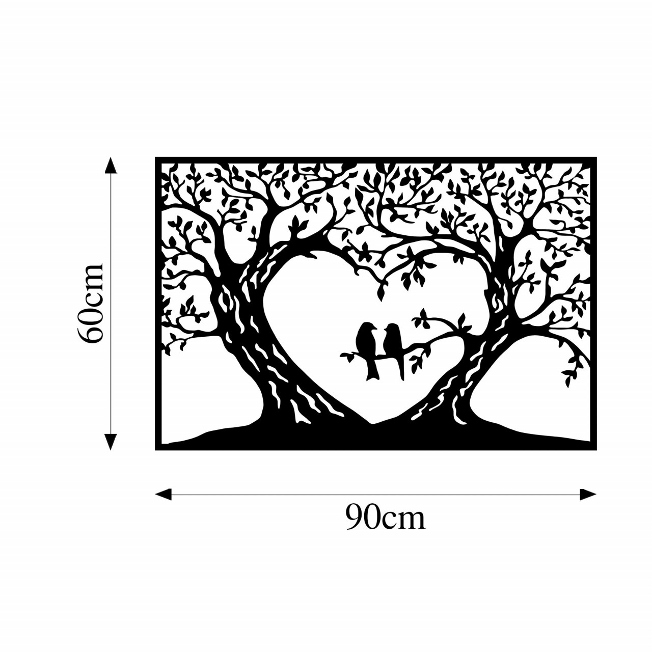 Poze Accesoriu decorativ de perete metalic Birds Love - 279 M