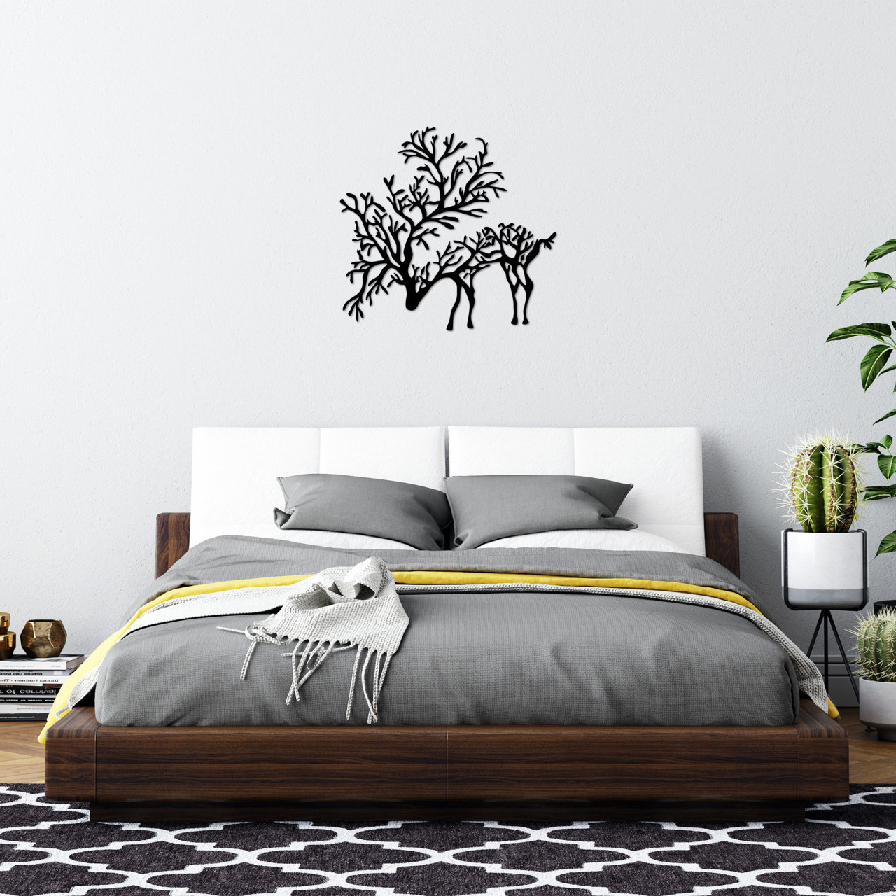Poze Accesoriu decorativ de perete metalic Deer 2
