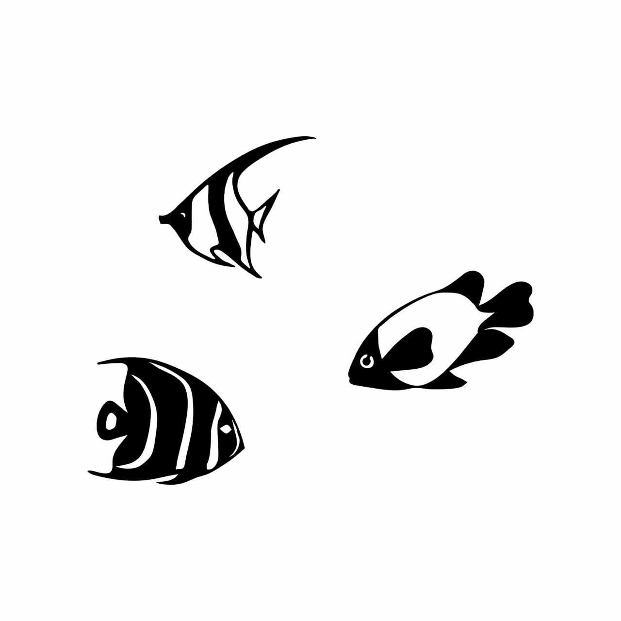 Poze Accesoriu decorativ de perete metalic Fishes - 300