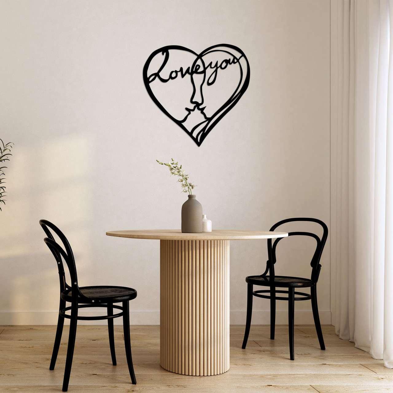 Poze Accesoriu decorativ de perete metalic I Love You