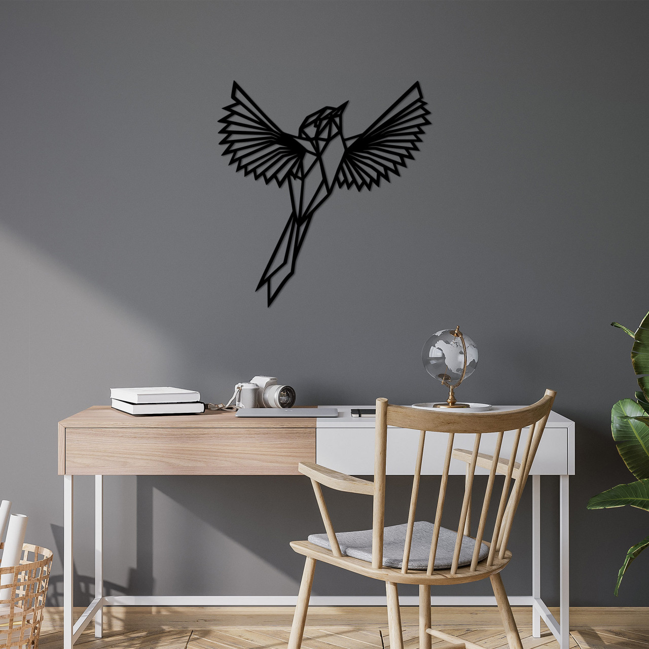 Poze Accesoriu decorativ de perete metalic King Bird - 479