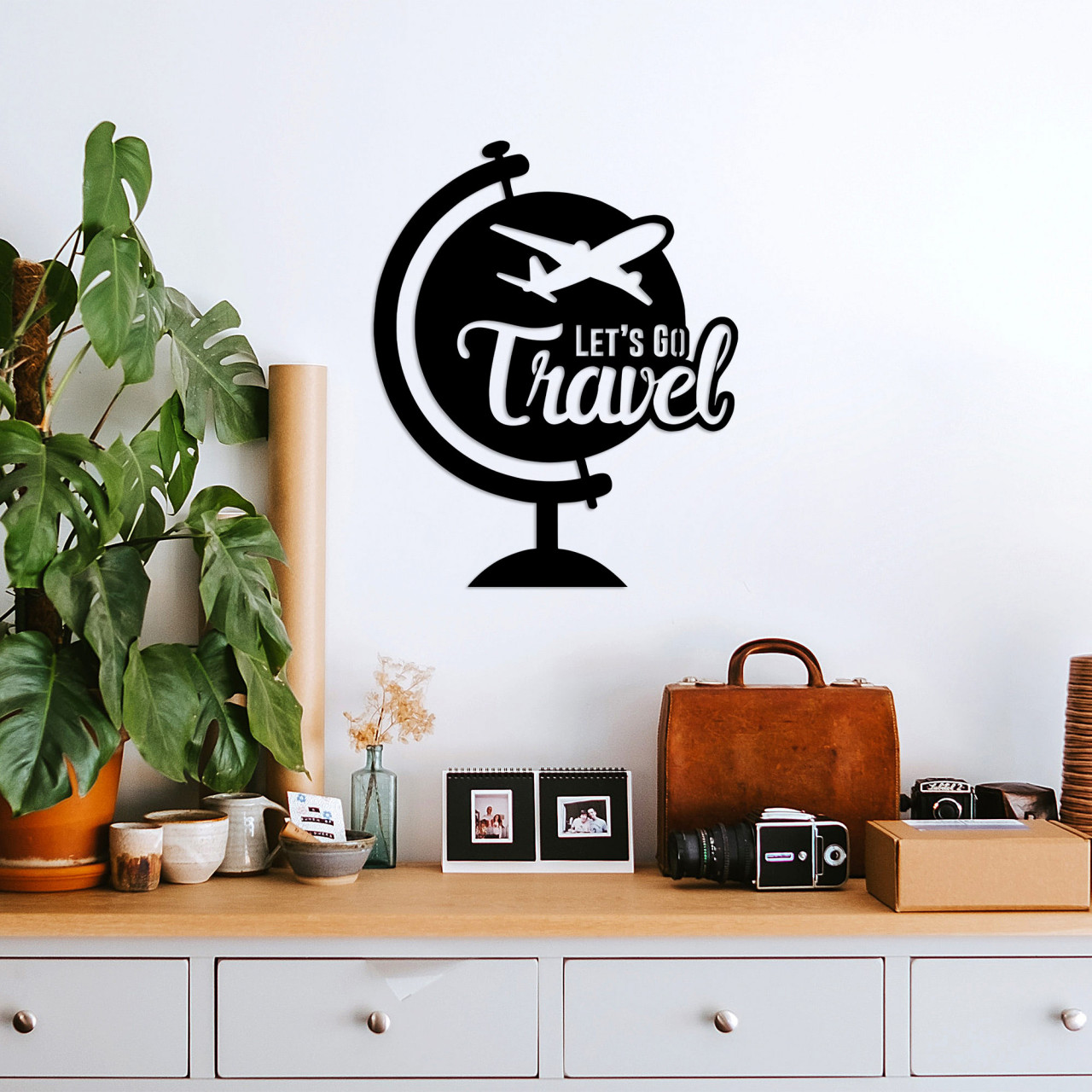 Poze Accesoriu decorativ de perete metalic Let'S Go Travel - 492