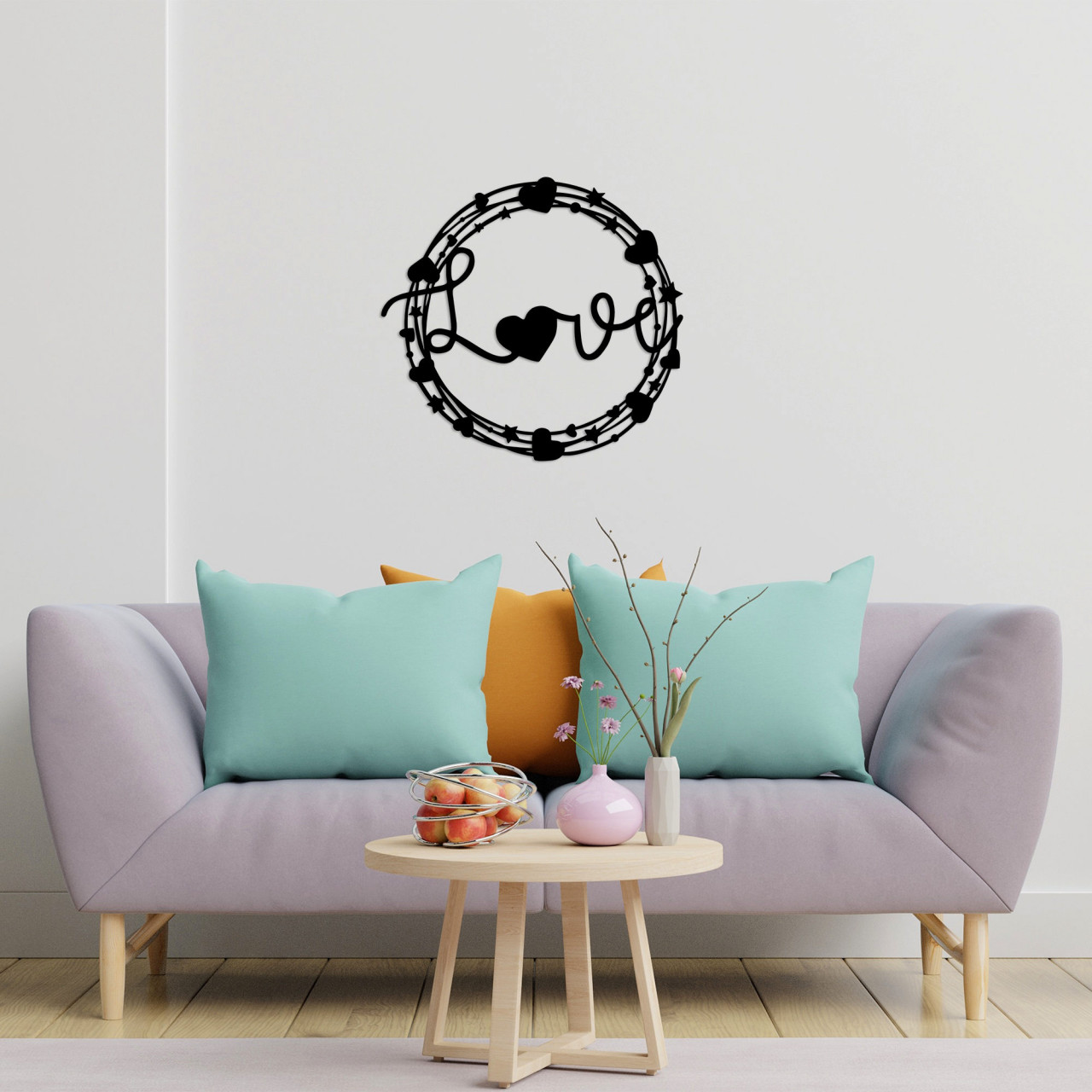 Poze Accesoriu decorativ de perete metalic Love - 469