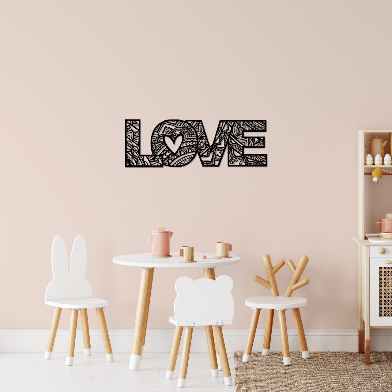 Poze Accesoriu decorativ de perete metalic Love 5