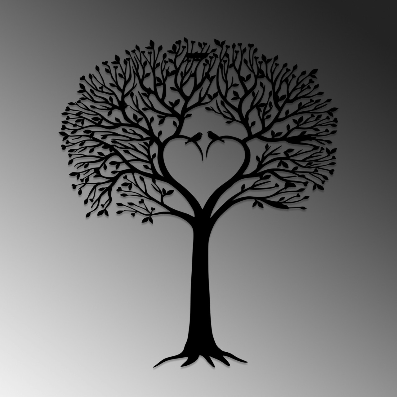 Poze Accesoriu decorativ de perete metalic Love tree
