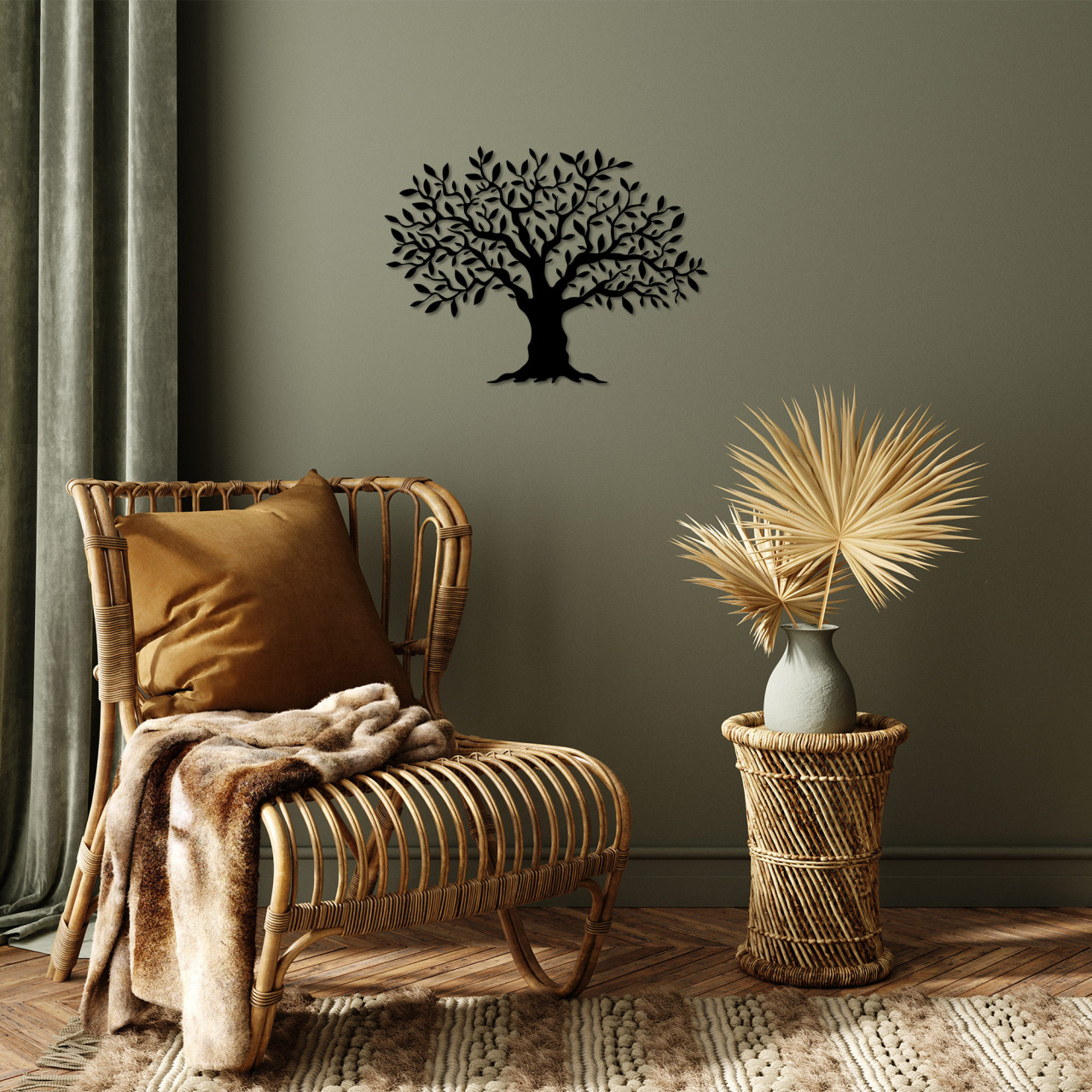 Poze Accesoriu decorativ de perete metalic Monumental tree medium