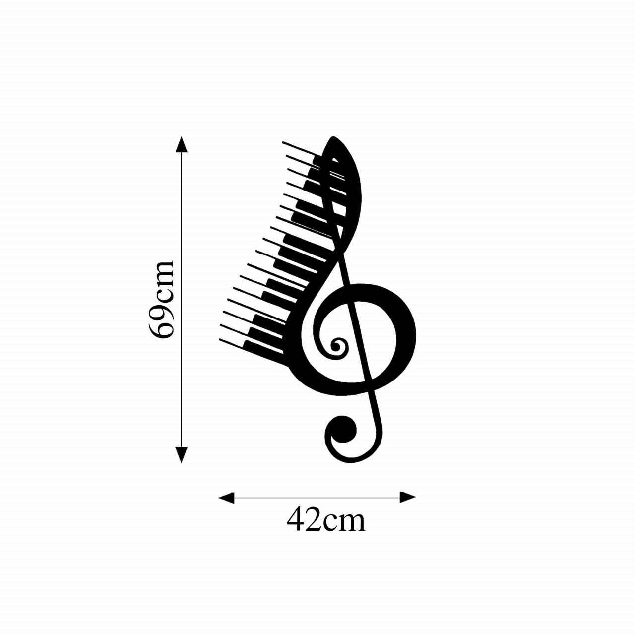 Poze Accesoriu decorativ de perete metalic Musical - 309
