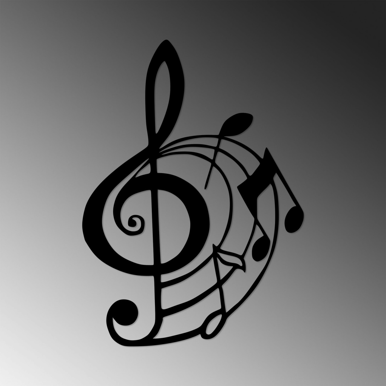 Poze Accesoriu decorativ de perete metalic Musical - 3
