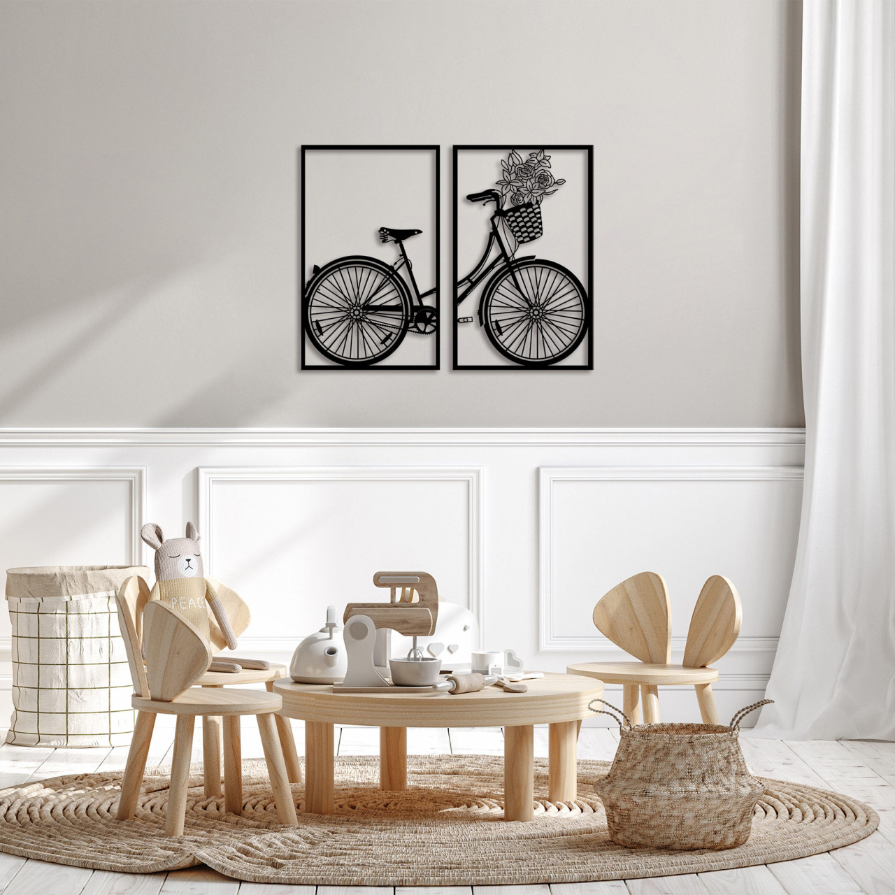 Poze Accesoriu decorativ de perete metalic Nostalgic bike - 271