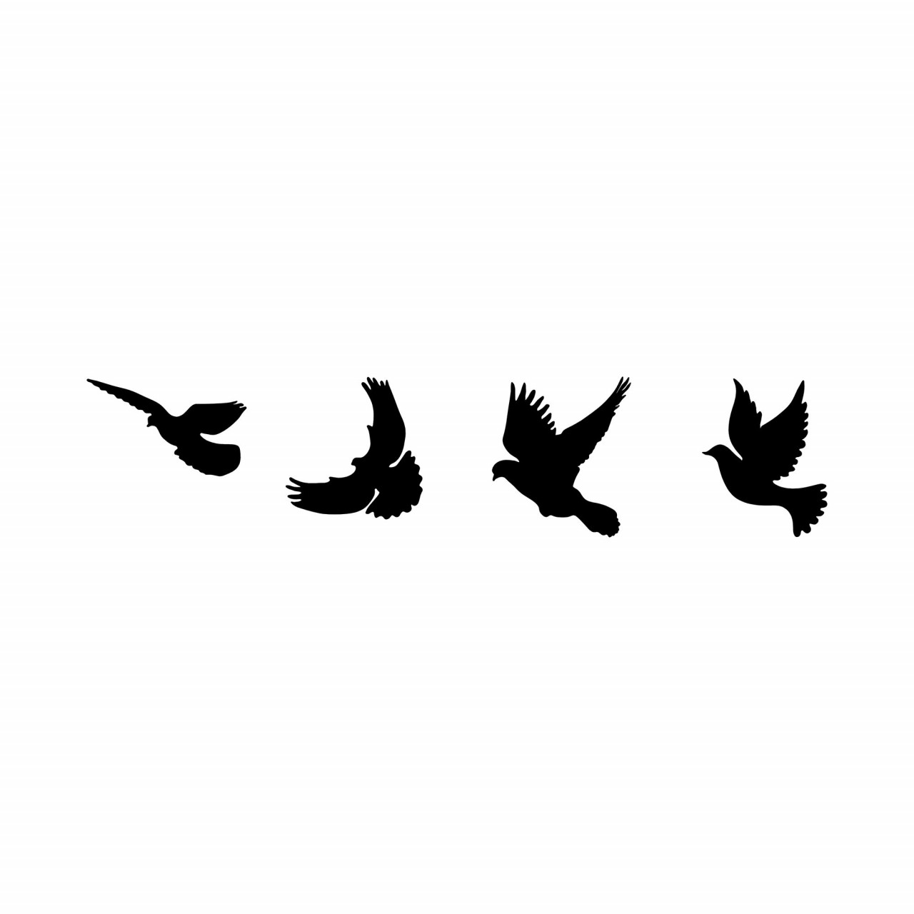 Poze Accesoriu decorativ de perete metalic Pigeons - 293