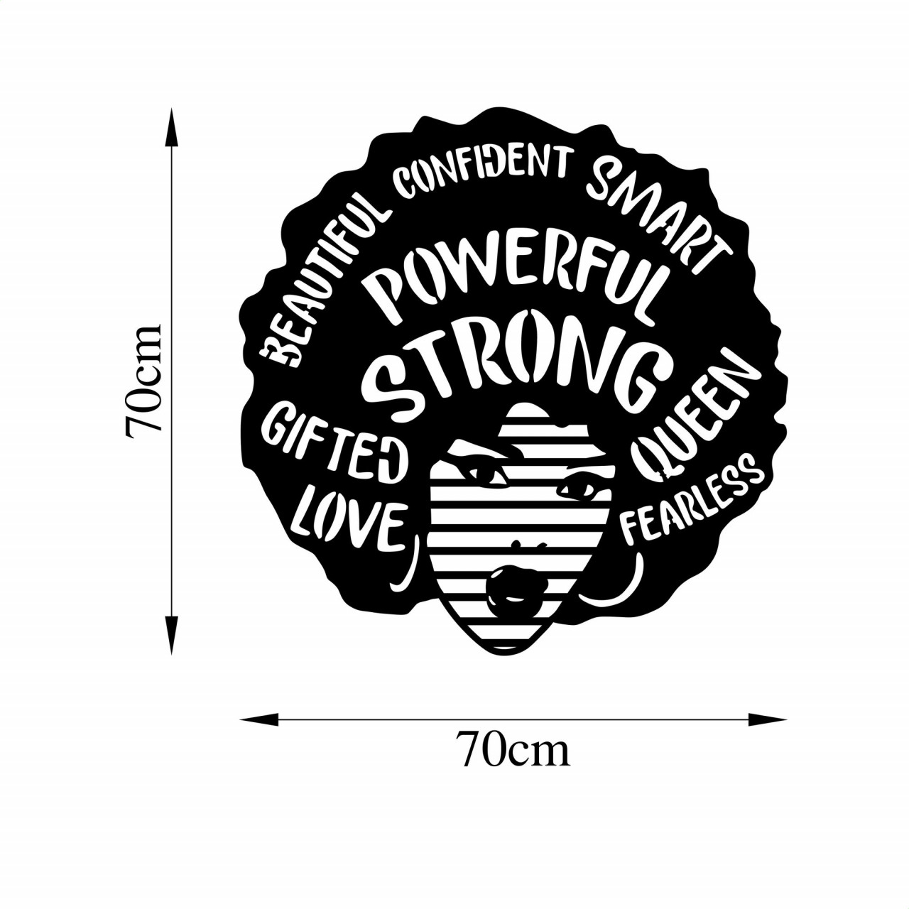 Poze Accesoriu decorativ de perete metalic Powerful Strong - 470