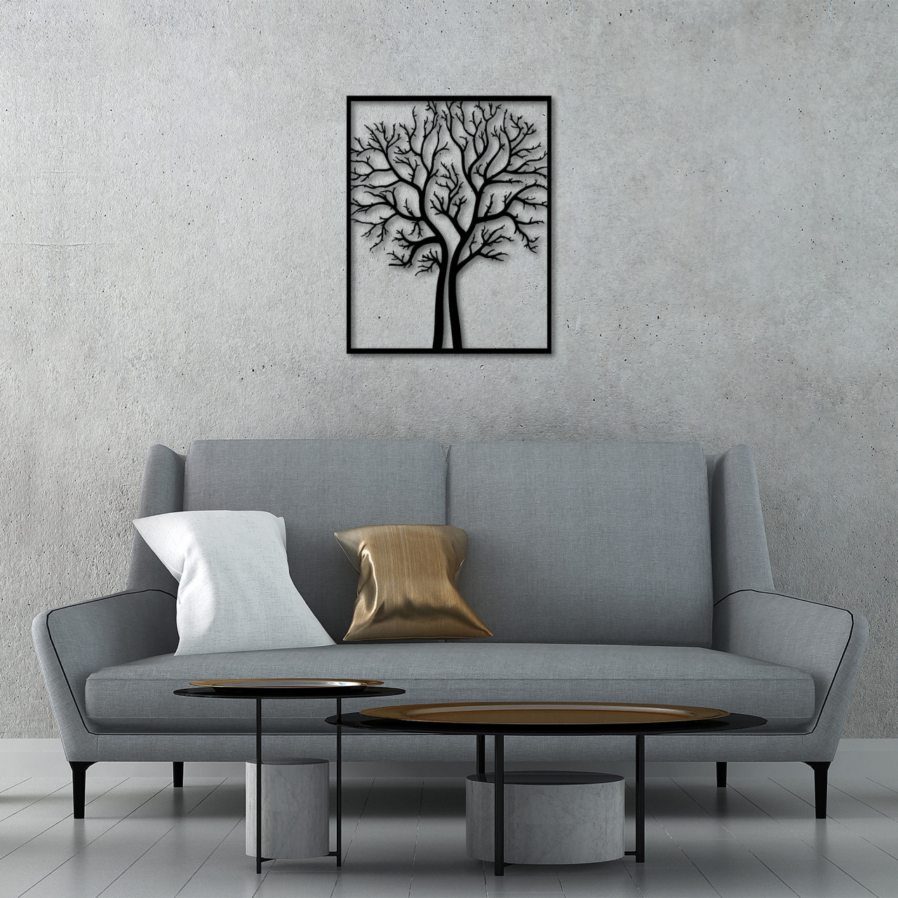 Poze Accesoriu decorativ de perete metalic Tree - 267
