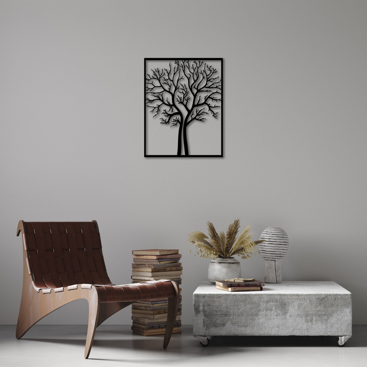 Poze Accesoriu decorativ de perete metalic Tree - 267