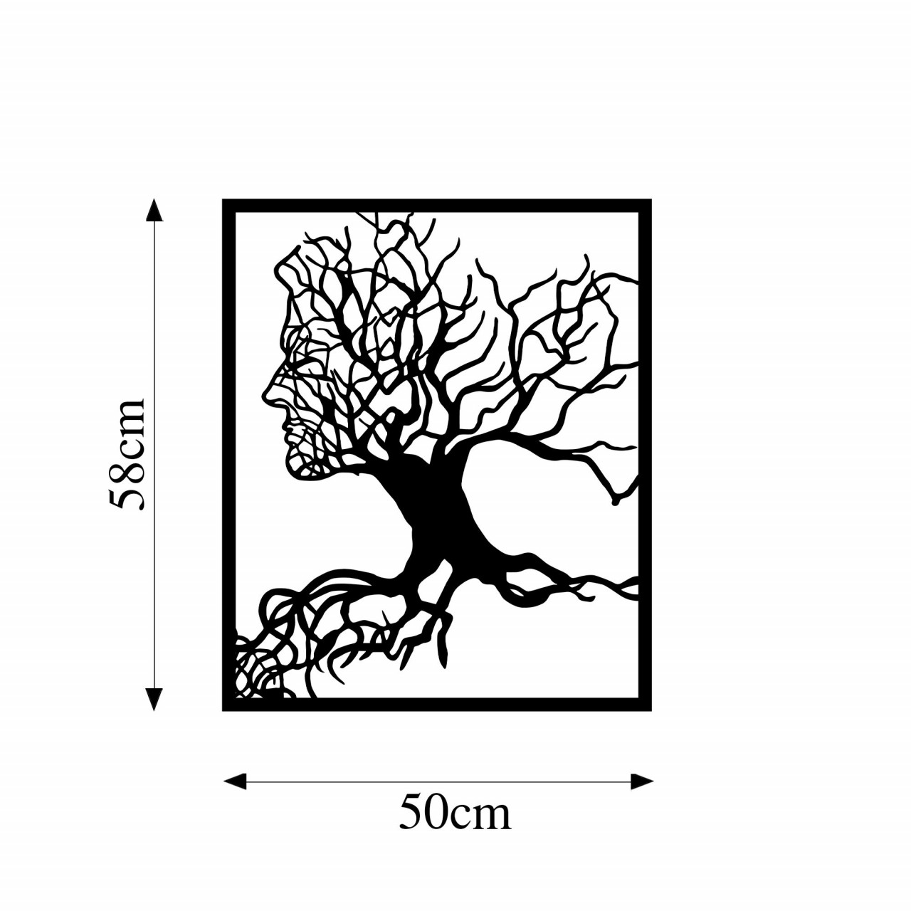 Poze Accesoriu decorativ de perete metalic Tree Man - 262
