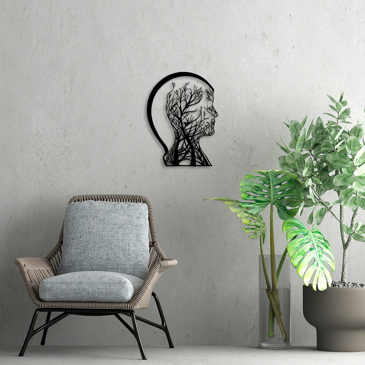 Poze Accesoriu decorativ de perete metalic Tree Man - 322